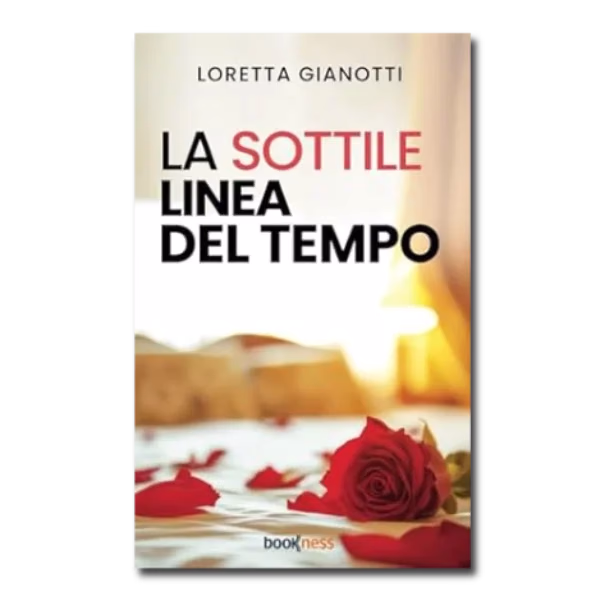 La copertina del libro La sottile linea del tempo della UPDA Analogista Rimini - Loretta Giannotti